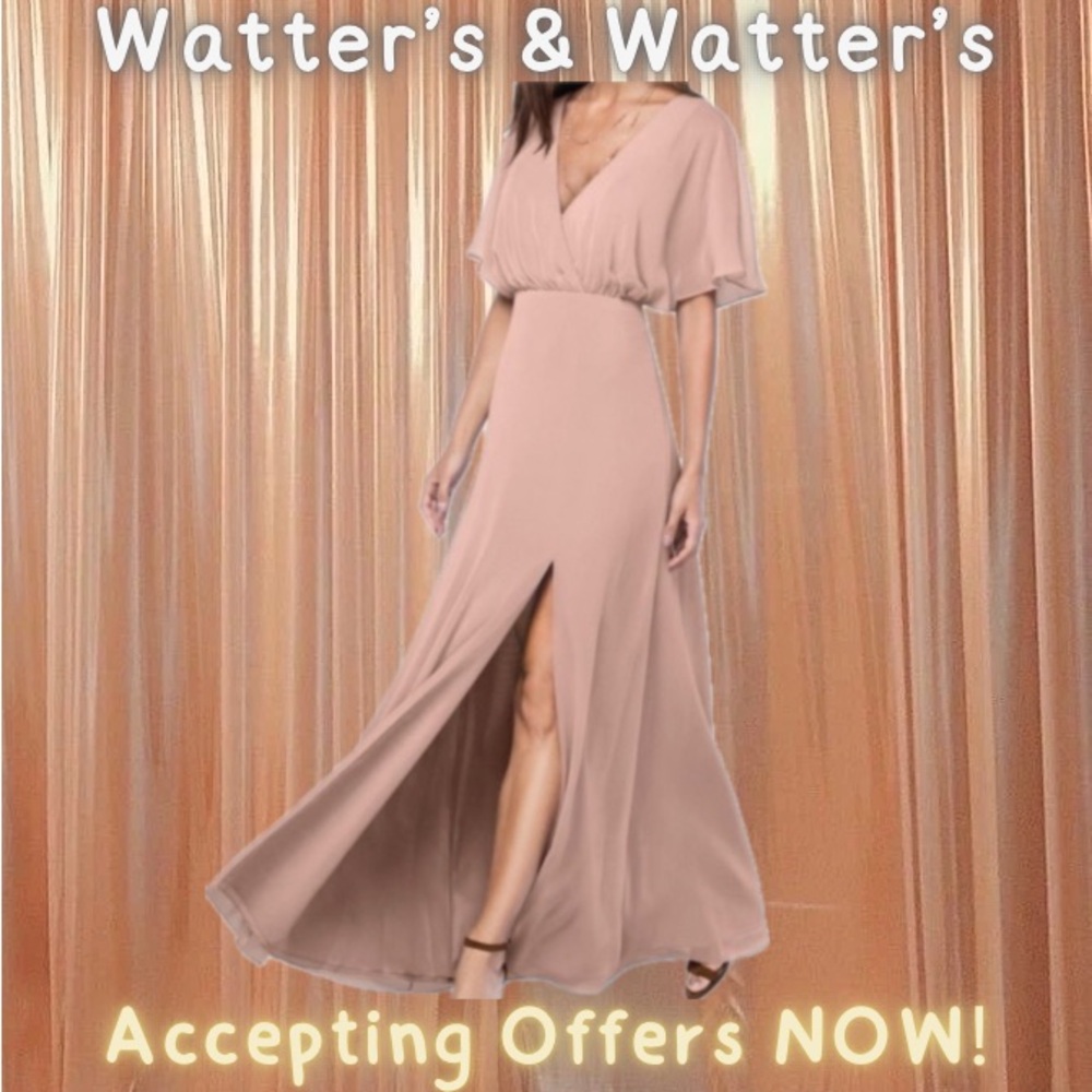 Watters & Watters Lottie Blush Pink Open Back Bridesmaid Wedding Dress
